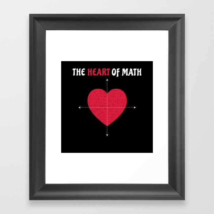 The Heart Of Math Valentine's Day Math Framed Art Print