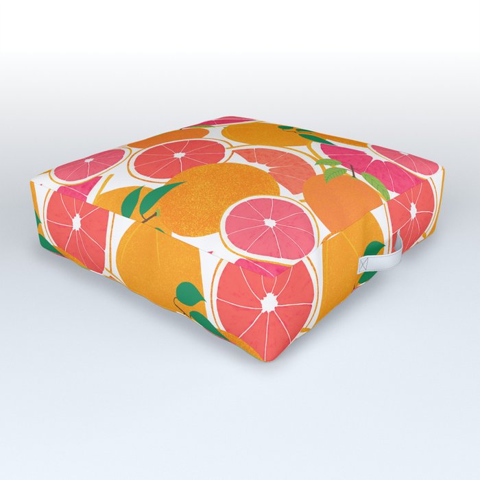 Grapefruit Harvest Outdoor Floor Cushion