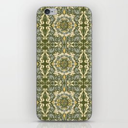 Green Abstract Leaves Garden Vintage Geometry  iPhone Skin
