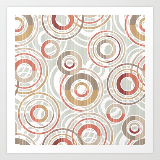 Abstraction.Circles and rings. Art Print