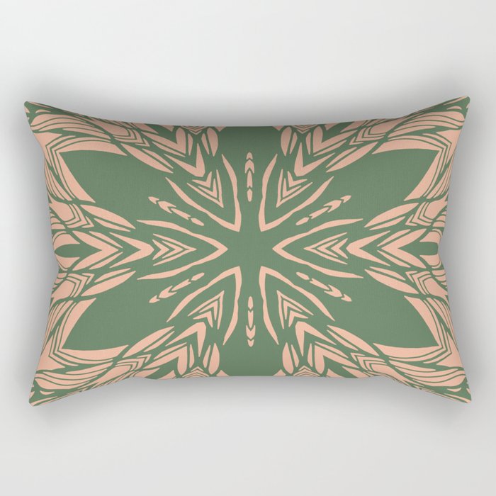 Abstract line art flower Rectangular Pillow