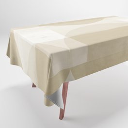 A Touch Of Cream - Soft Geometric Minimalist Beige Tan Creme Ivory Sand Tablecloth