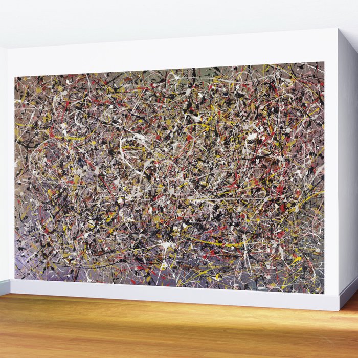 Intergalactic Jackson Pollock Style Abstract Painting By Rasko