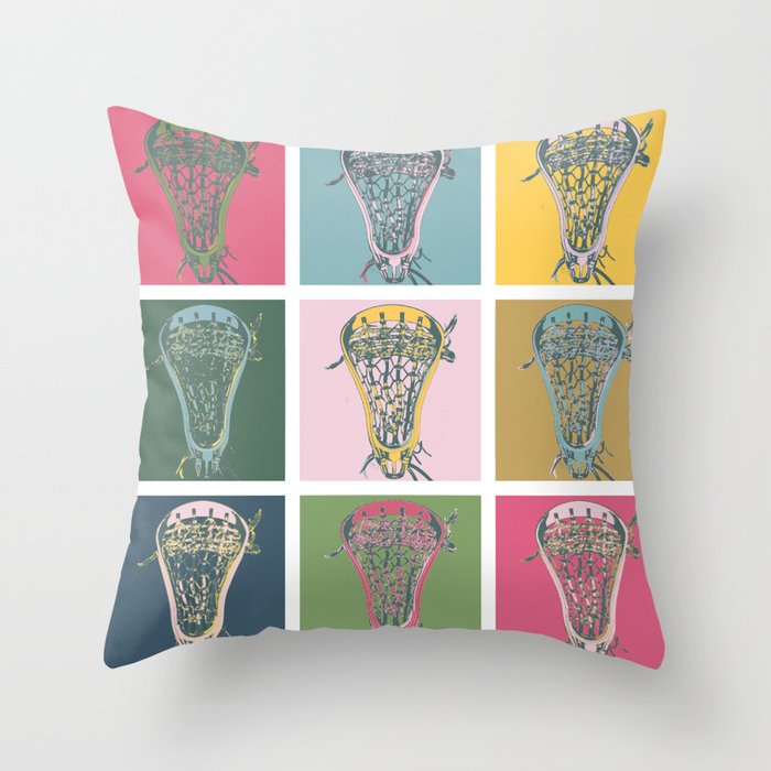 Lacrosse Marylin Blue Throw Pillow