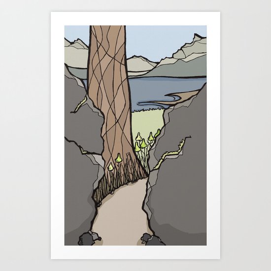 Trail Tree Art Print