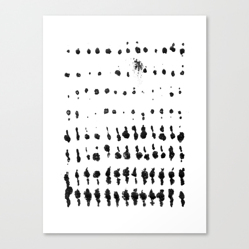 Medium Dots Pattern Black And White Distressed Texture Abstract