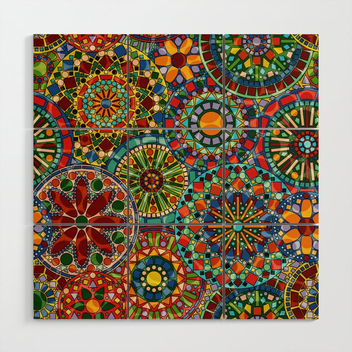 Cheerful Circles Wood Wall Art