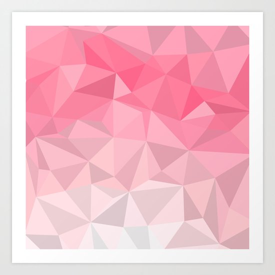 Pink Polygon Art Print