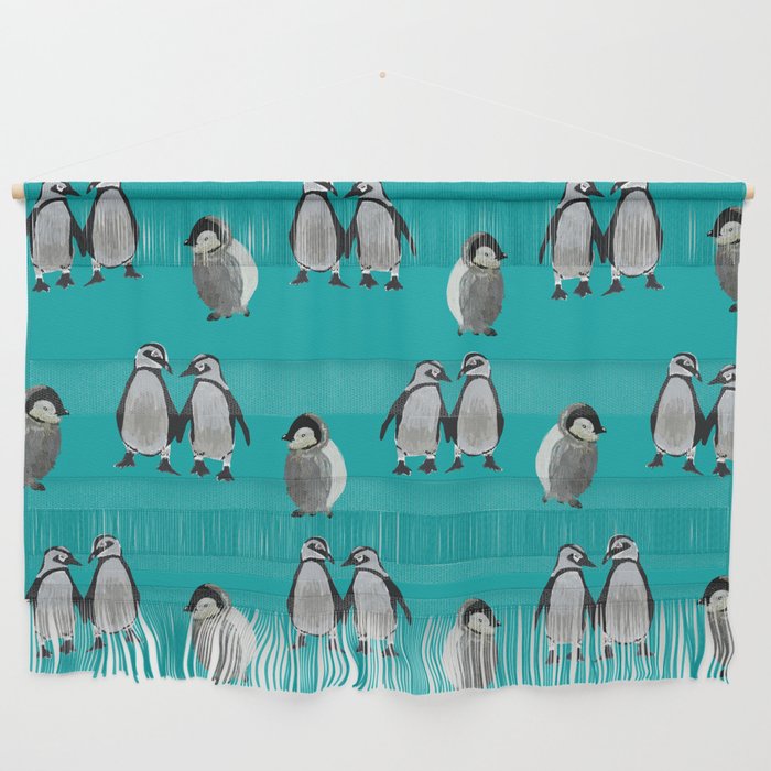 Baby Penguins #penguins #penguins art Wall Hanging