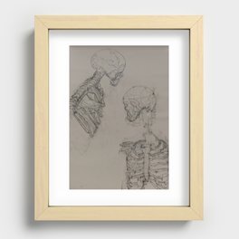 Skeleton Rough Contour Recessed Framed Print