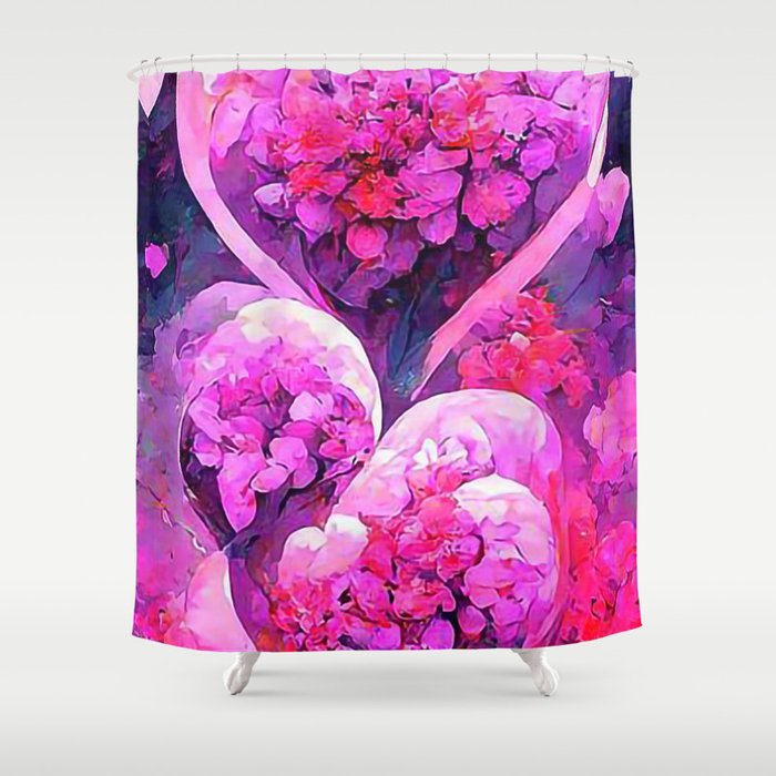 Hearts of Love  Shower Curtain
