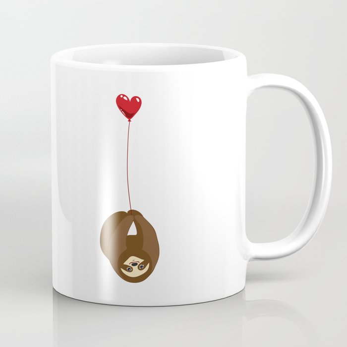 Sloth with Heart Balloon Coffee Mug