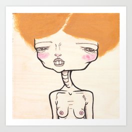 "Frizzy Hair and Nervous Charm" Art Print