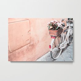 Romantic Bicycle Travel Photography Metal Print