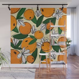 Oranges in Bloom Wall Mural