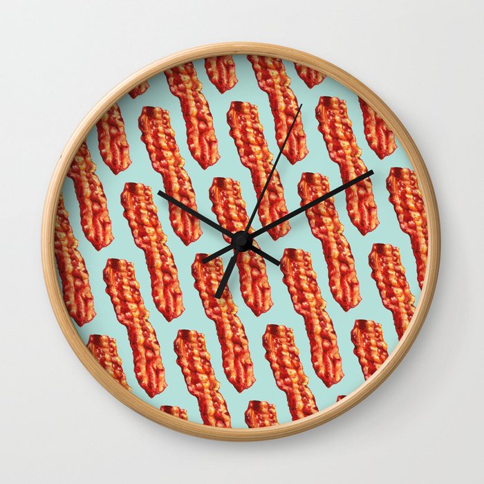 Bacon Pattern Wall Clock