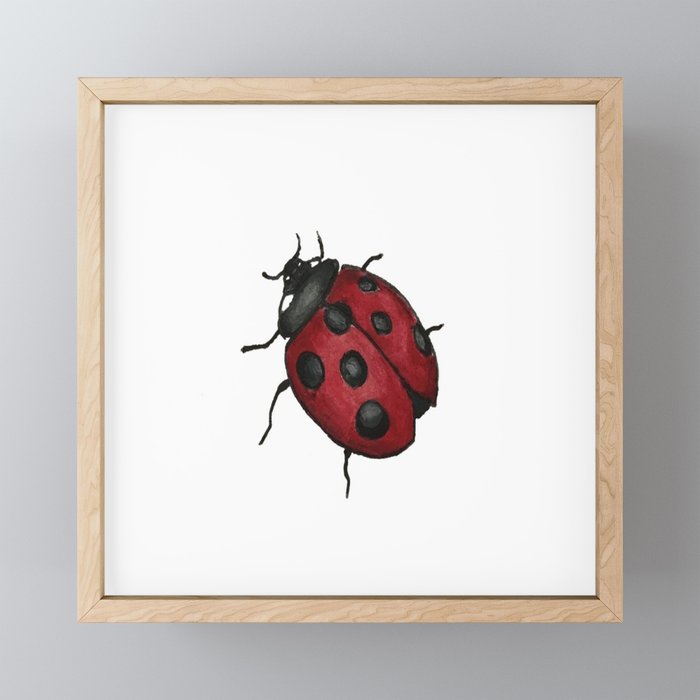 Lady Bug Framed Mini Art Print