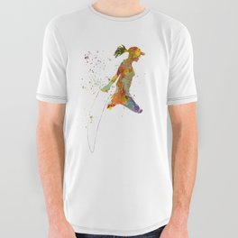 Fitness in watercolor All Over Graphic Tee