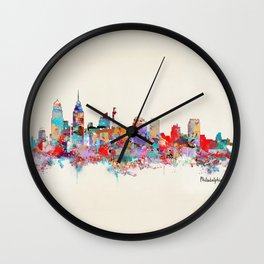 Philadelphia Pennsylvania skyline Wall Clock