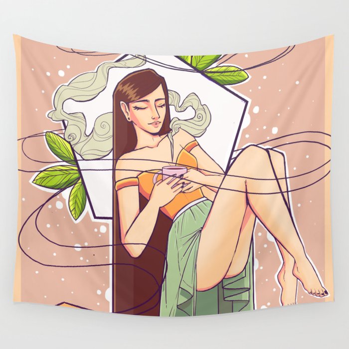 Chamomille Tea Wall Tapestry