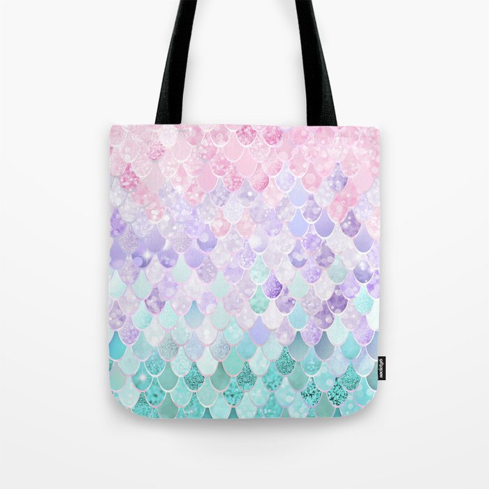 Mermaid Pastel Iridescent Tote Bag