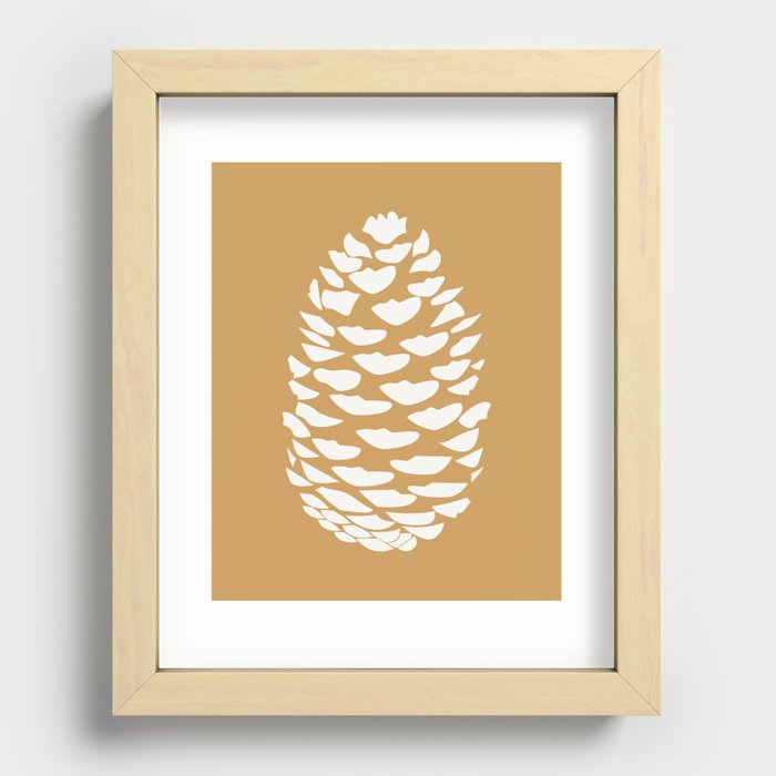Pinecones (Autumn Yellow) Recessed Framed Print