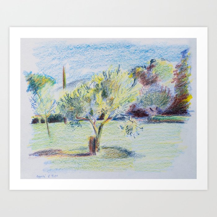 A Tree in Oppède, France. Art Print