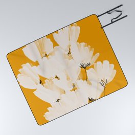 Flowers In Tangerine Picnic Blanket
