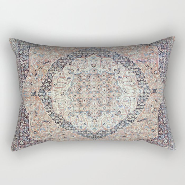 Haj Jalili Tabriz Persian Rug Print Rectangular Pillow