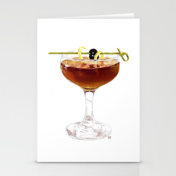 Game Set Match cocktail Stationery Cards