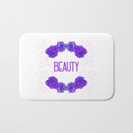 Roses are Violet - 2 Bath Mat | Violet, Watercolor, Flower, Roses, Rosecollection, Flowers, Digital, Graphicdesign, Typography, Series 
