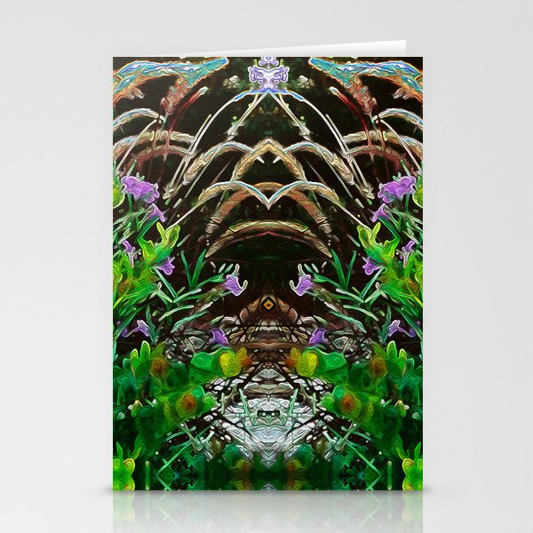 Cocoplum and Cattails op nature pattern Stationery Cards