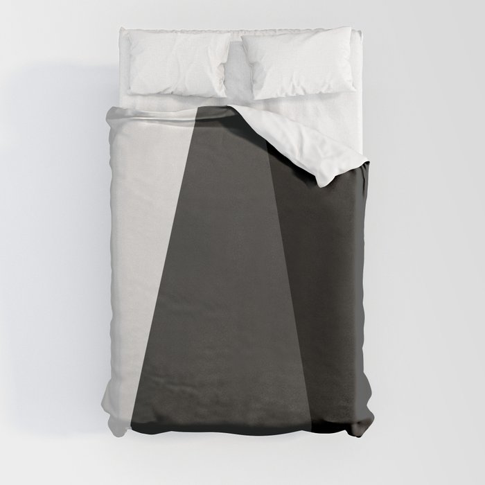 Black White and Gray Abstract 3 Duvet Cover