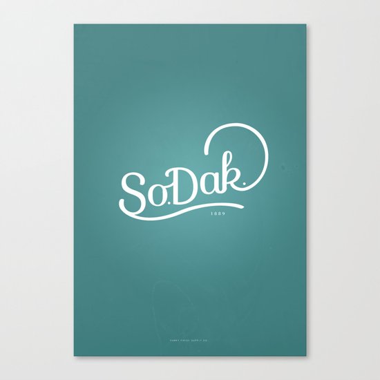So. Dak. Blue Canvas Print