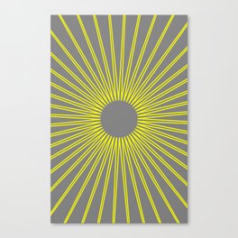 sun with gray background Canvas Print