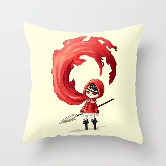 Red Cape Throw Pillow