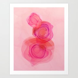 Abstract round shapes - Pink Palette Art Print