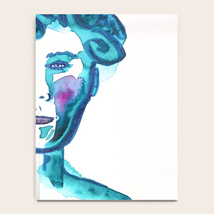 Curly Hair Boy Notebook By Laurelkoeniger Society6