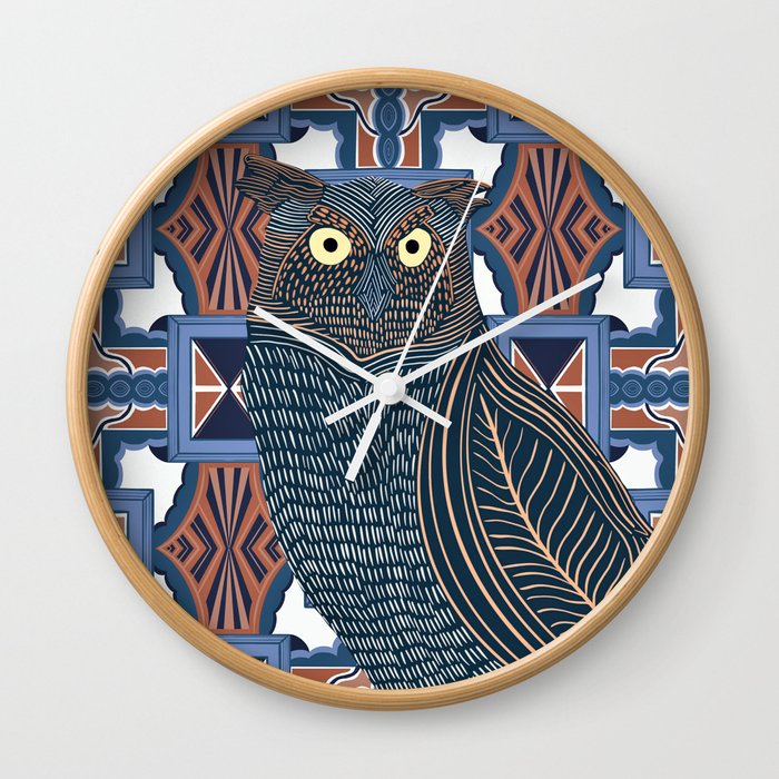 Great Horned Owl Wall Clock