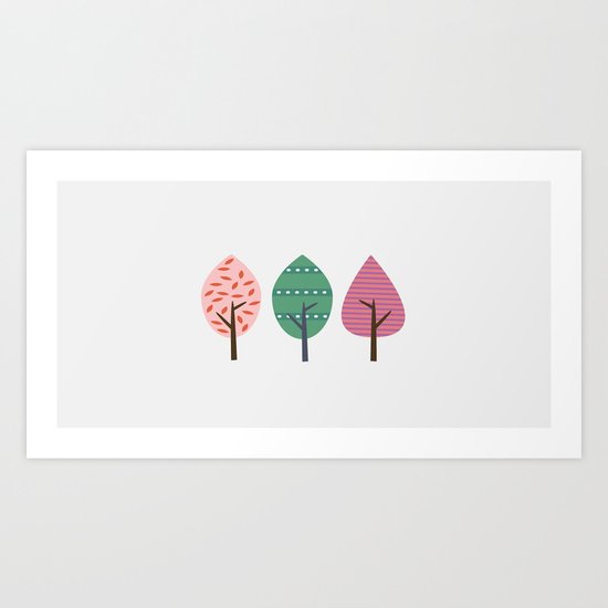 Easter trees Art Print