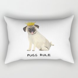 Pugs Rule Rectangular Pillow