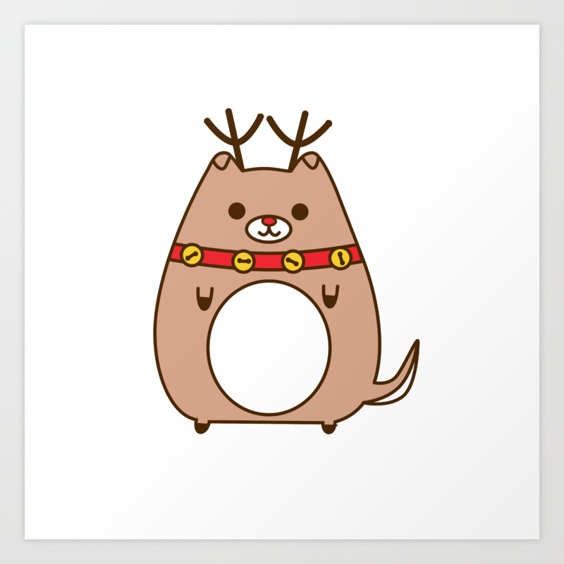 Cute Christmas Reindeer Pupsheen Art Print By Astralwisp Society6 There are 10269 cute christmas image for sale on etsy, and they cost $4.19 on average. cute christmas reindeer pupsheen art print by astralwisp