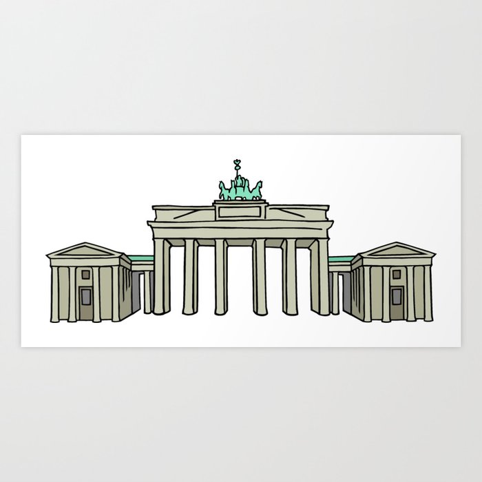 Brandenburg Gate In Berlin Art Print By Berlin T Shirt Society6 Brandenburg Gate In Berlin Art Print By Berlin T Shirt Society6