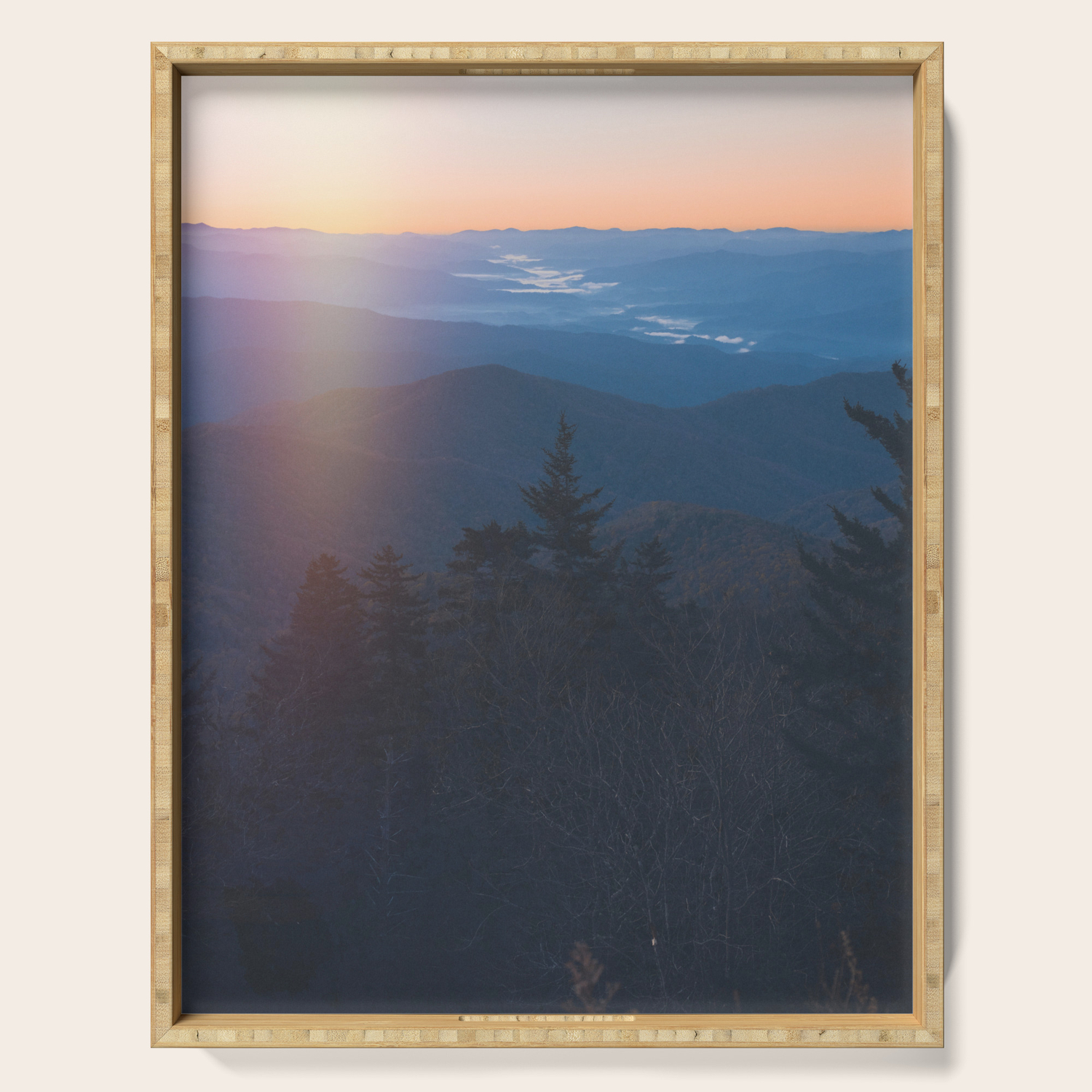 Sunrise In Smoky Mountains National Park Serving Tray By Kateheintz Society6