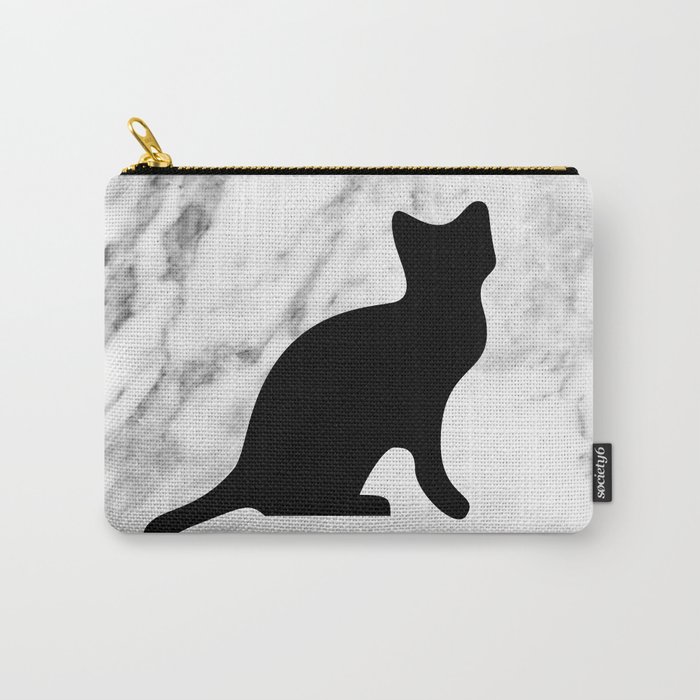 Marble black cat Carry-All Pouch