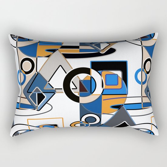 Abstract pattern with bold geometric shapes . Rectangular Pillow