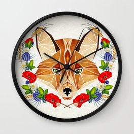 spring fox  Wall Clock