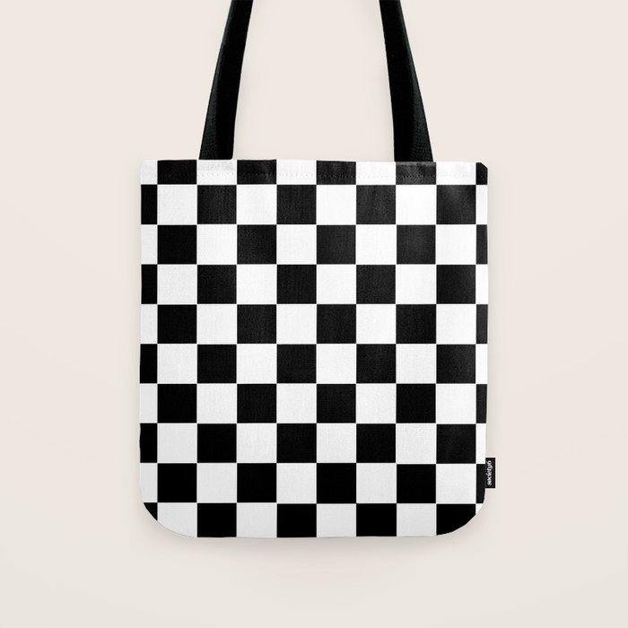 black square tote bag