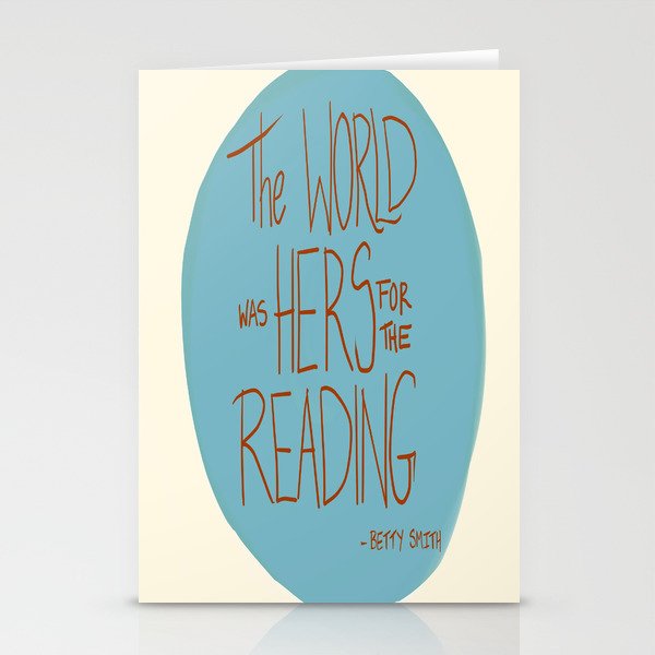 The World was Hers for the Reading Stationery Cards