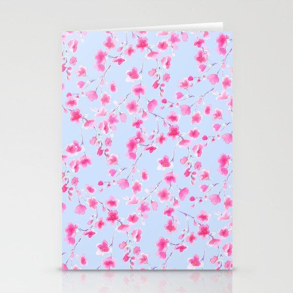Cherry Blossoms Periwinkle (For Mackenzie) Stationery Cards
